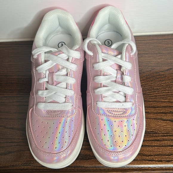Pink Iridescent Kids Sneakers -Art Class, Sz. 3 - Picture 2 of 10